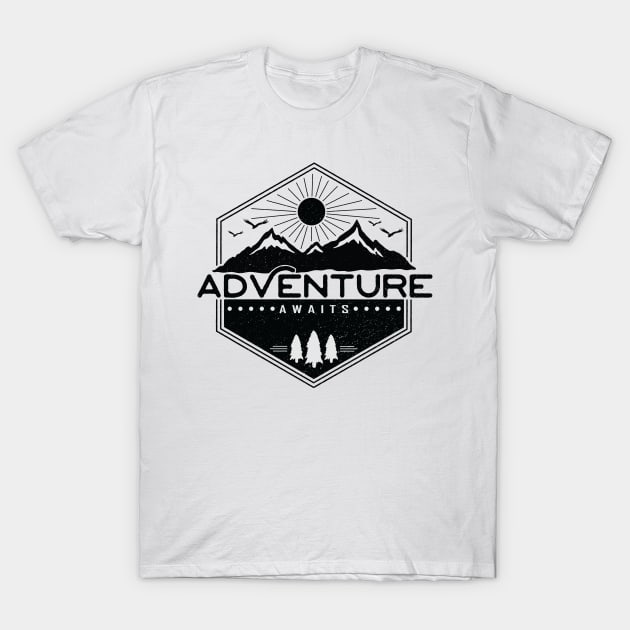 ADVENTURE AWAITS T-Shirt by LionHeadCreative